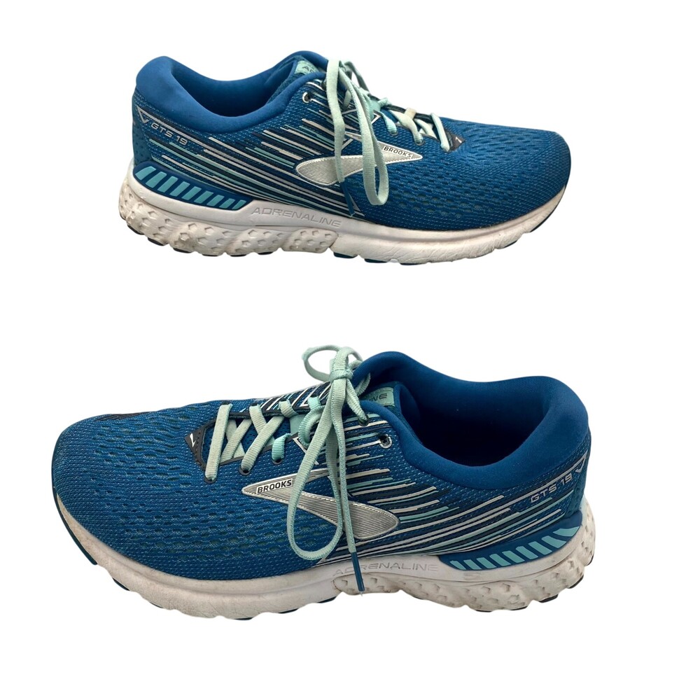 Brooks Adrenaline GTS 19 Women's Size 7 B Shoes Blue Running Athletic Lace-Up